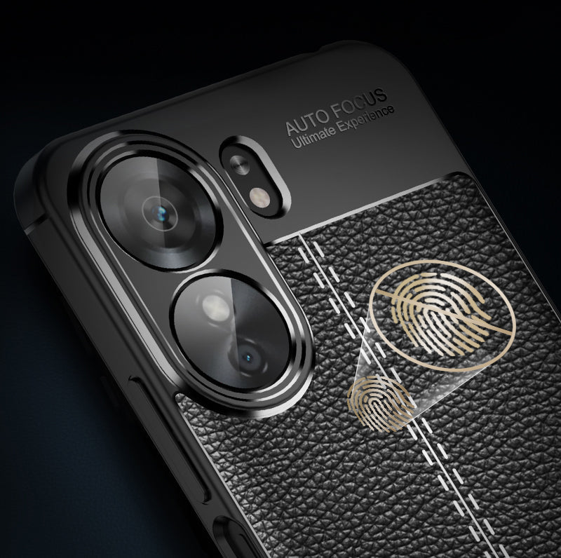 Xiaomi Poco C65 Leather Texture Back Case [Black]