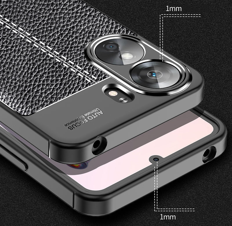 Xiaomi Poco C65 Leather Texture Back Case [Black]