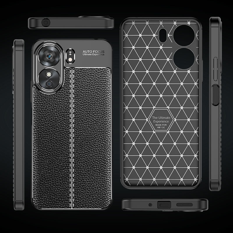 Xiaomi Poco C65 Leather Texture Back Case [Navy]