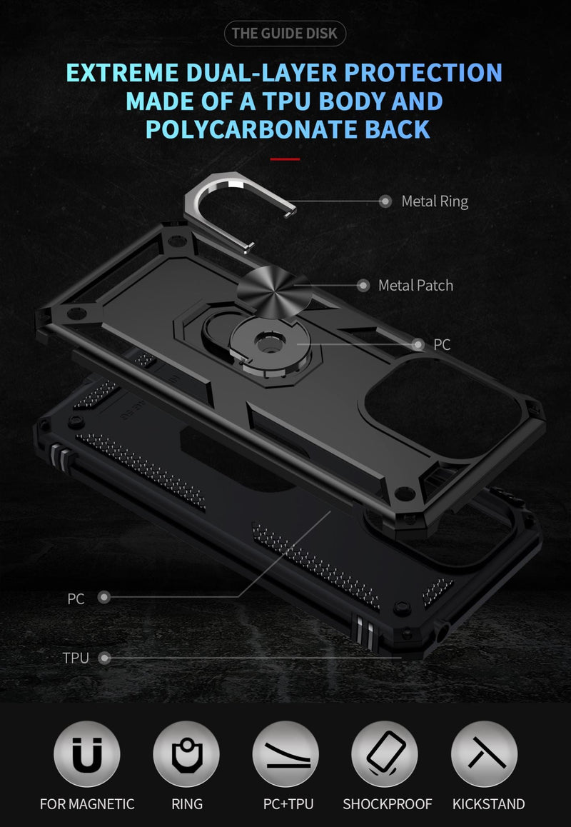 Xiaomi Poco C65 Military Armour Ring Case [Black]