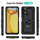 Xiaomi Poco C65 Military Armour Ring Case [Black]