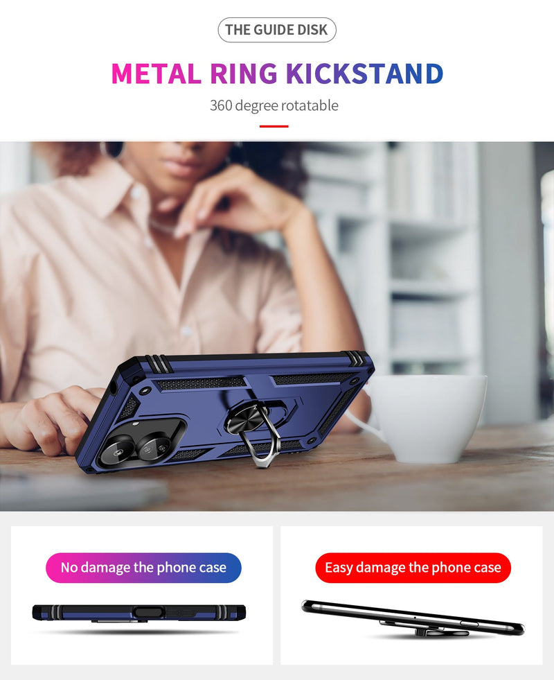 Xiaomi Poco C65 Military Armour Ring Case [Navy]