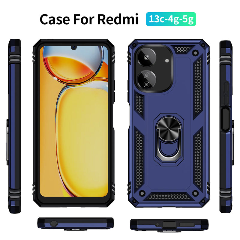 Xiaomi Poco C65 Military Armour Ring Case [Navy]