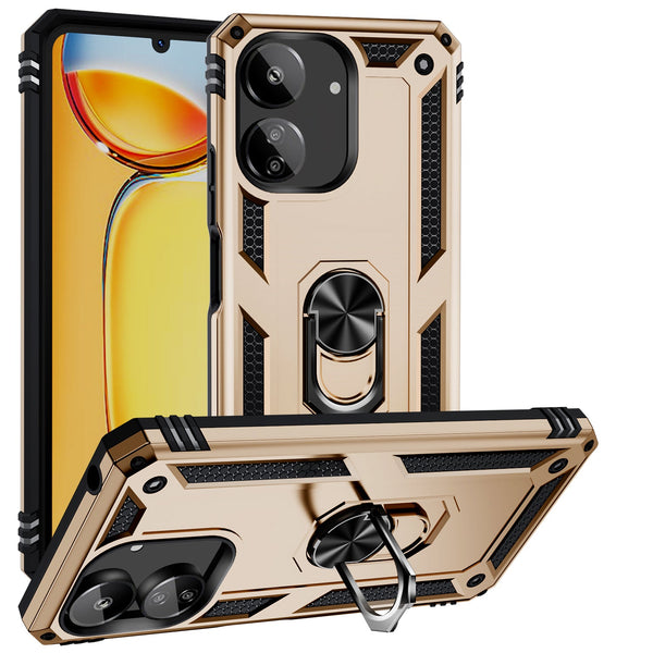 Xiaomi Poco C65 Military Armour Ring Case [Gold]