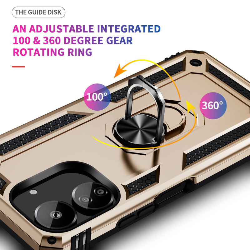 Xiaomi Poco C65 Military Armour Ring Case [Gold]