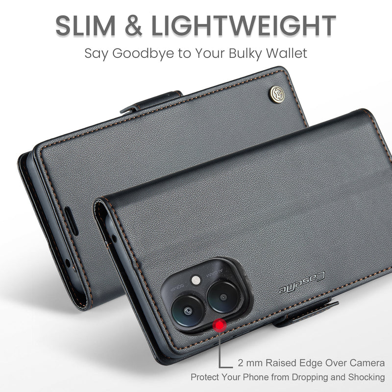Xiaomi Poco C65 CaseMe Retro Wallet Case [Black]
