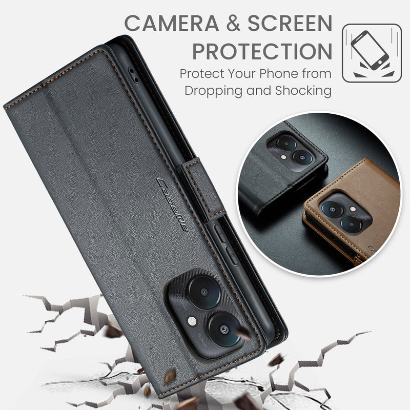 Xiaomi Poco C65 CaseMe Retro Wallet Case [Black]