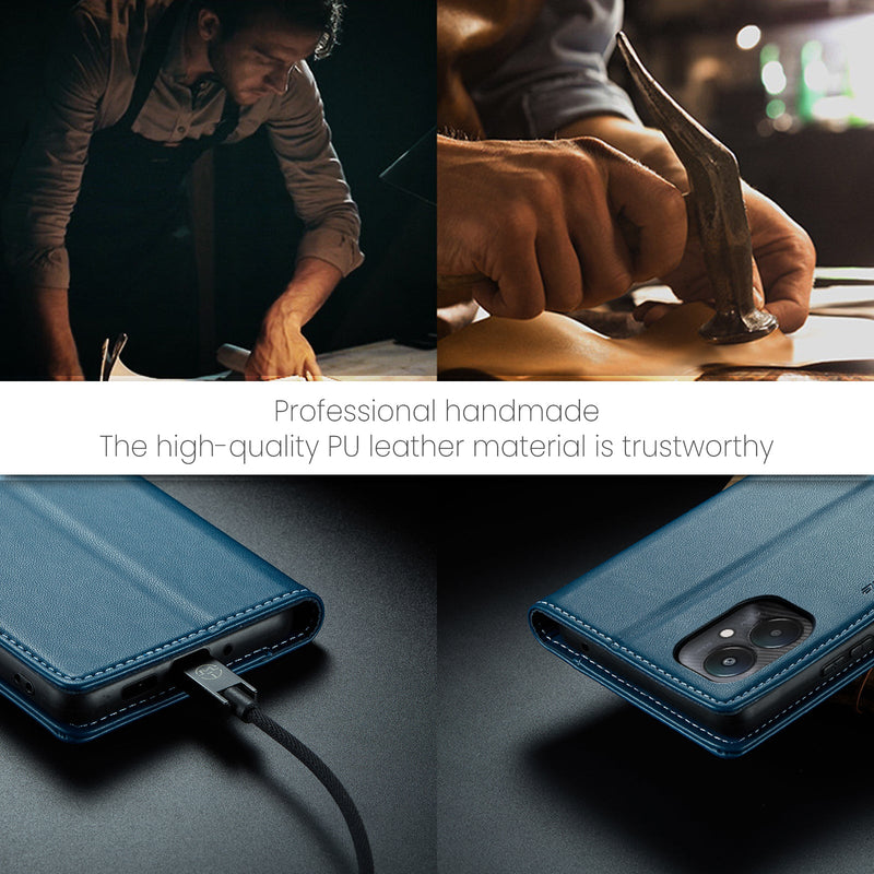 Xiaomi Poco C65 CaseMe Retro Wallet Case [Navy]