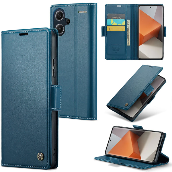 Xiaomi Redmi Note 13 Pro+ 5G CaseMe 023 Wallet Flip Cover, RFID Protection, Card Holder