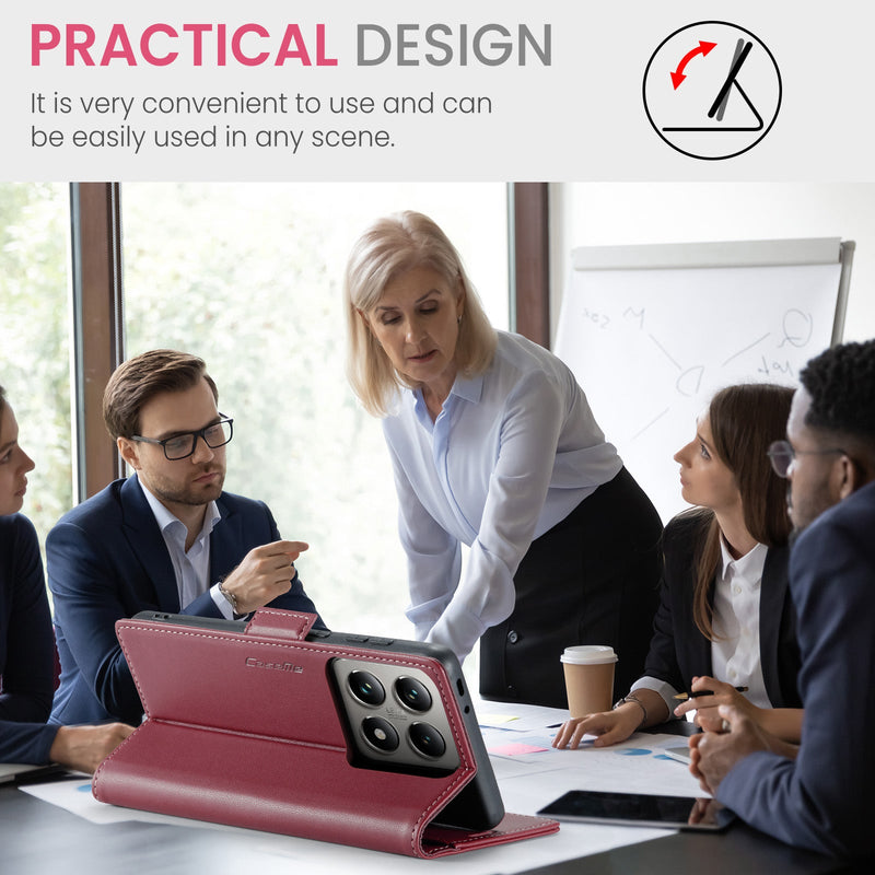 Xiaomi 14T Retro PU Leather Wallet Case