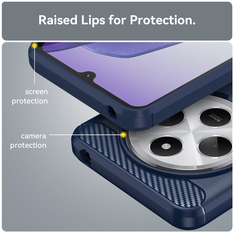 Xiaomi Redmi 14C Carbon Fibre Brushed Case [Navy]
