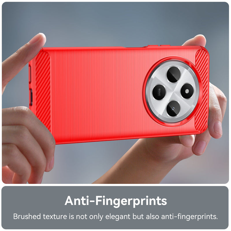 Xiaomi Redmi 14C Carbon Fibre Brushed Case [Red]