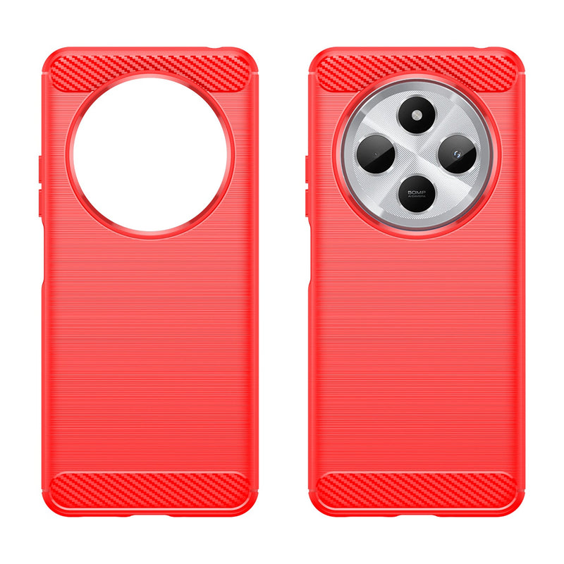 Xiaomi Redmi 14C Carbon Fibre Brushed Case [Red]