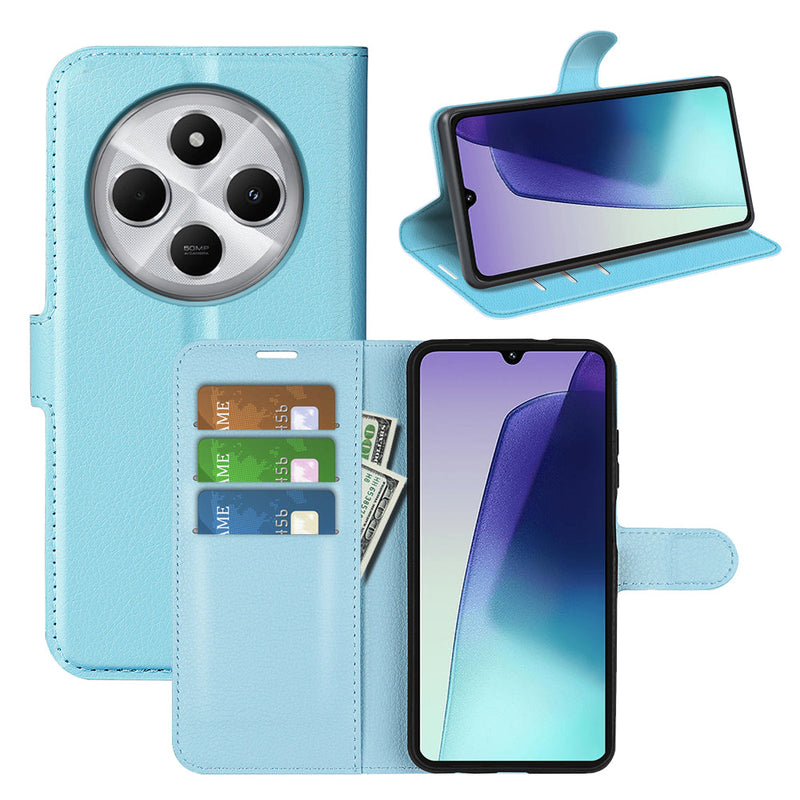 Xiaomi Redmi 14C PU Wallet Case (LightBlue)