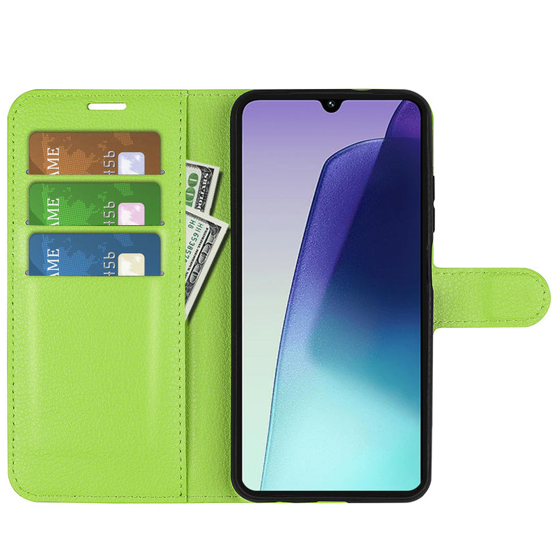 Xiaomi Redmi 14C PU Wallet Case (Green)