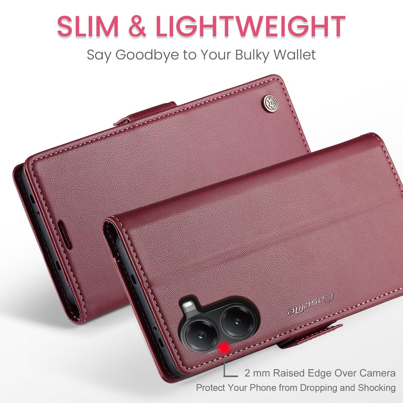 Xiaomi Poco X7 Pro CaseMe Retro Wallet Case [Maroon]