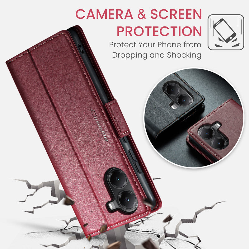 Xiaomi Poco X7 Pro CaseMe Retro Wallet Case [Maroon]
