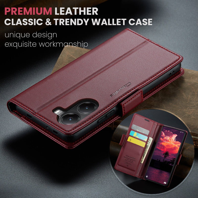 Xiaomi Poco X7 Pro CaseMe Retro Wallet Case [Maroon]