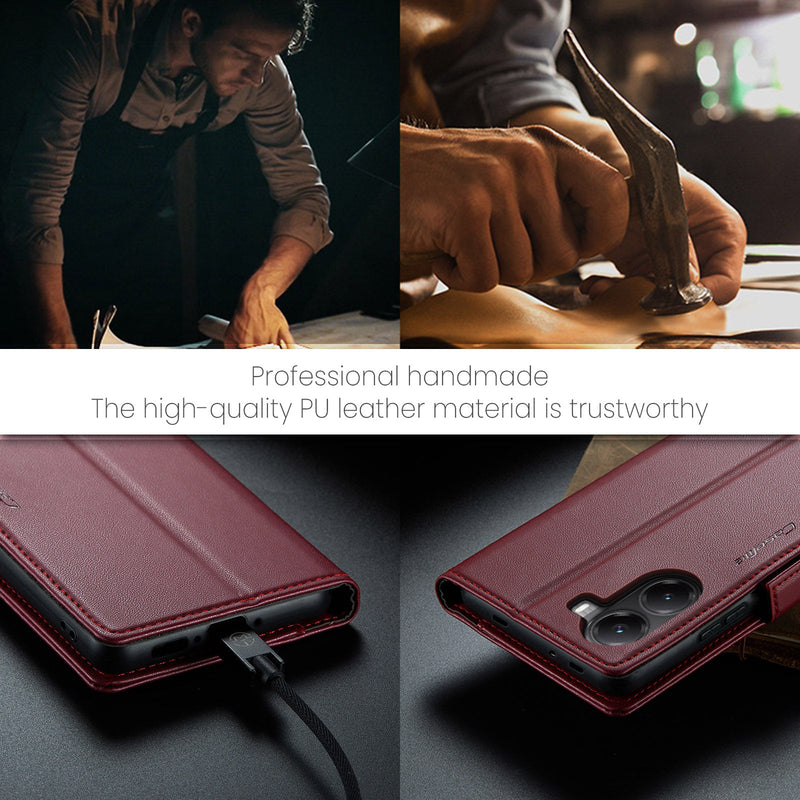 Xiaomi Poco X7 Pro CaseMe Retro Wallet Case [Maroon]