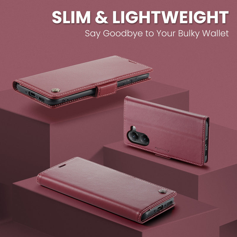 Xiaomi Poco X7 Pro CaseMe Retro Wallet Case [Maroon]