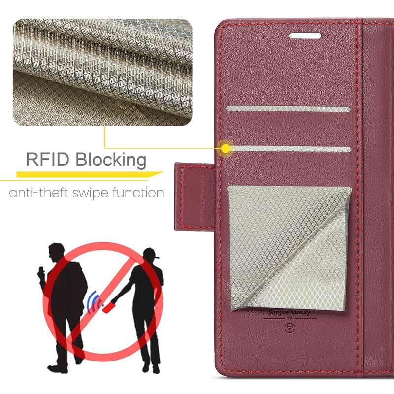 Xiaomi Poco X7 Pro CaseMe Retro Wallet Case [Maroon]