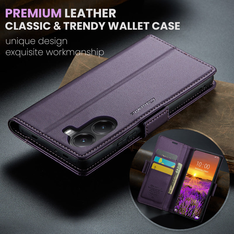 Xiaomi Poco X7 Pro CaseMe Retro Wallet Case [Purple]