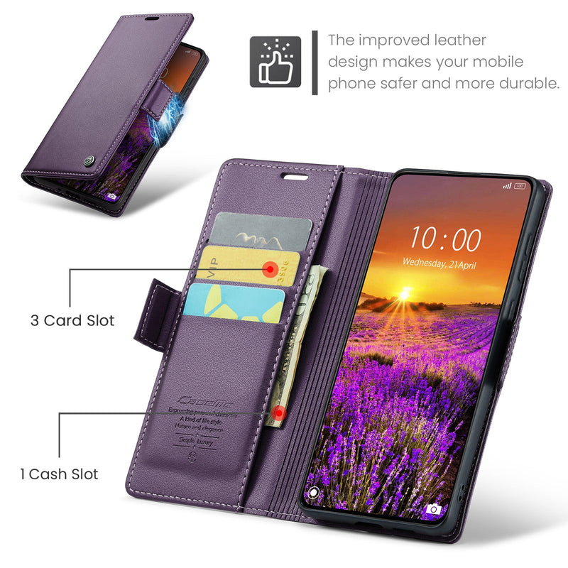 Xiaomi Poco X7 Pro CaseMe Retro Wallet Case [Purple]