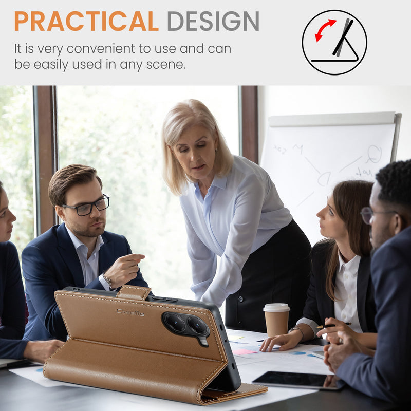 Xiaomi Poco X7 Pro CaseMe Retro Wallet Case [Brown]