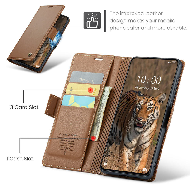 Xiaomi Poco X7 Pro CaseMe Retro Wallet Case [Brown]