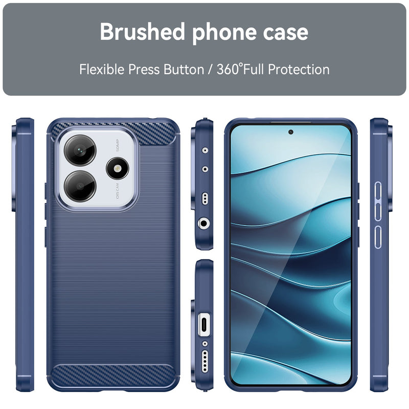 Xiaomi Redmi Note 14 5G Carbon Fibre Brushed Case [Navy]