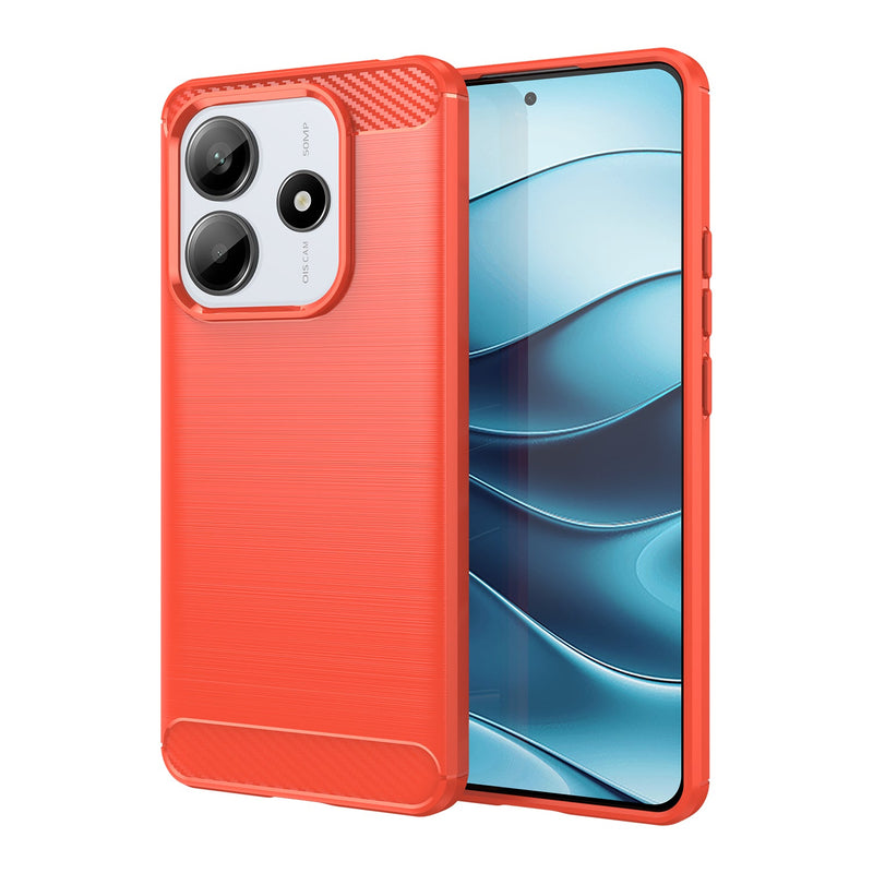 Xiaomi Redmi Note 14 5G Carbon Fibre Brushed Case [Red]