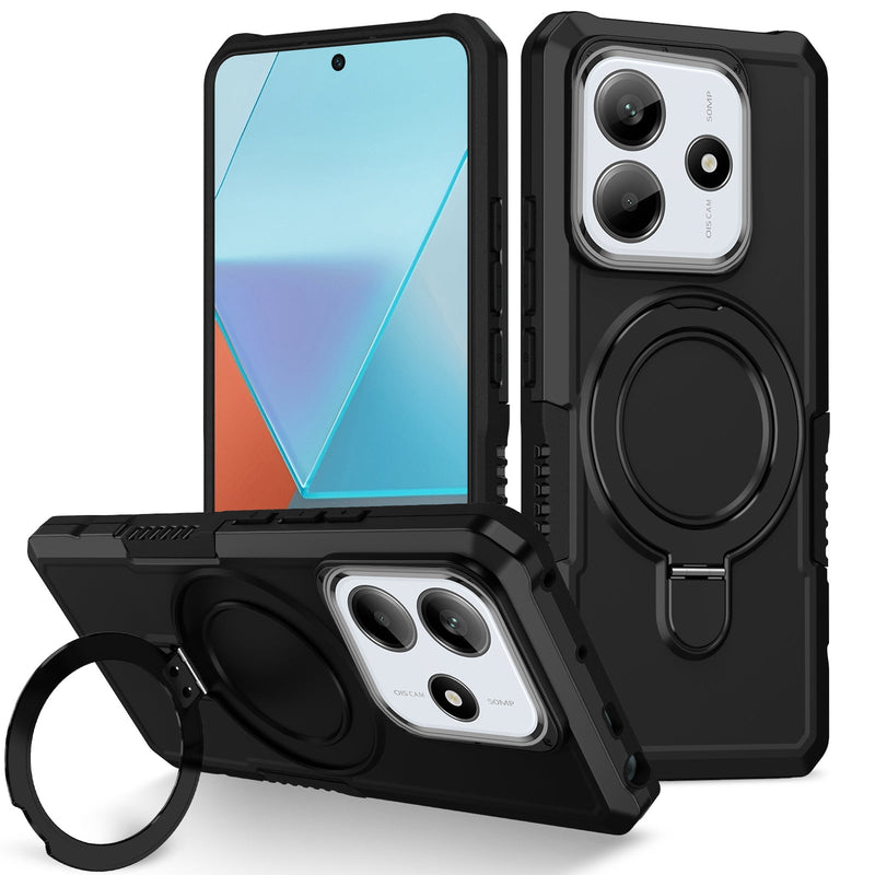 Xiaomi Redmi Note 14 5G Case Ring Kickstand [Black]