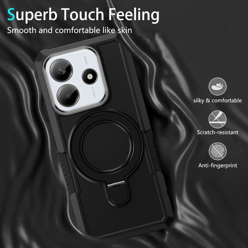 Xiaomi Redmi Note 14 5G Case Ring Kickstand [Black]