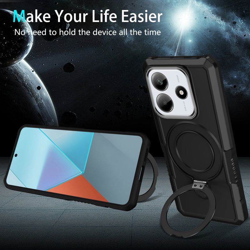 Xiaomi Redmi Note 14 5G Case Ring Kickstand [Black]