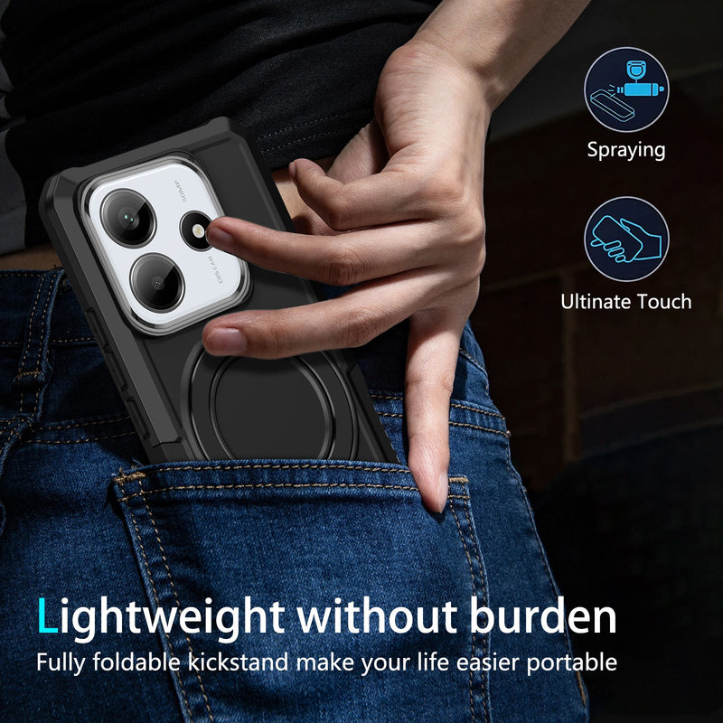 Xiaomi Redmi Note 14 5G Case Ring Kickstand [Black]