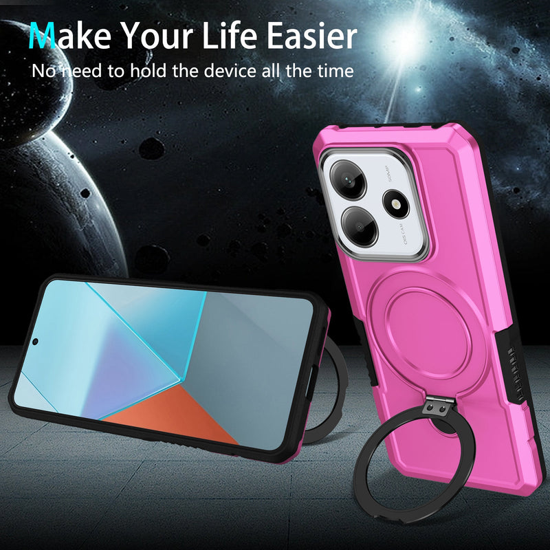 Xiaomi Redmi Note 14 5G Case Ring Kickstand [Pink]