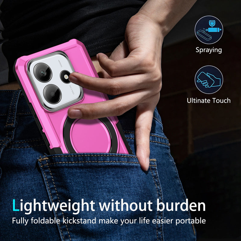 Xiaomi Redmi Note 14 5G Case Ring Kickstand [Pink]