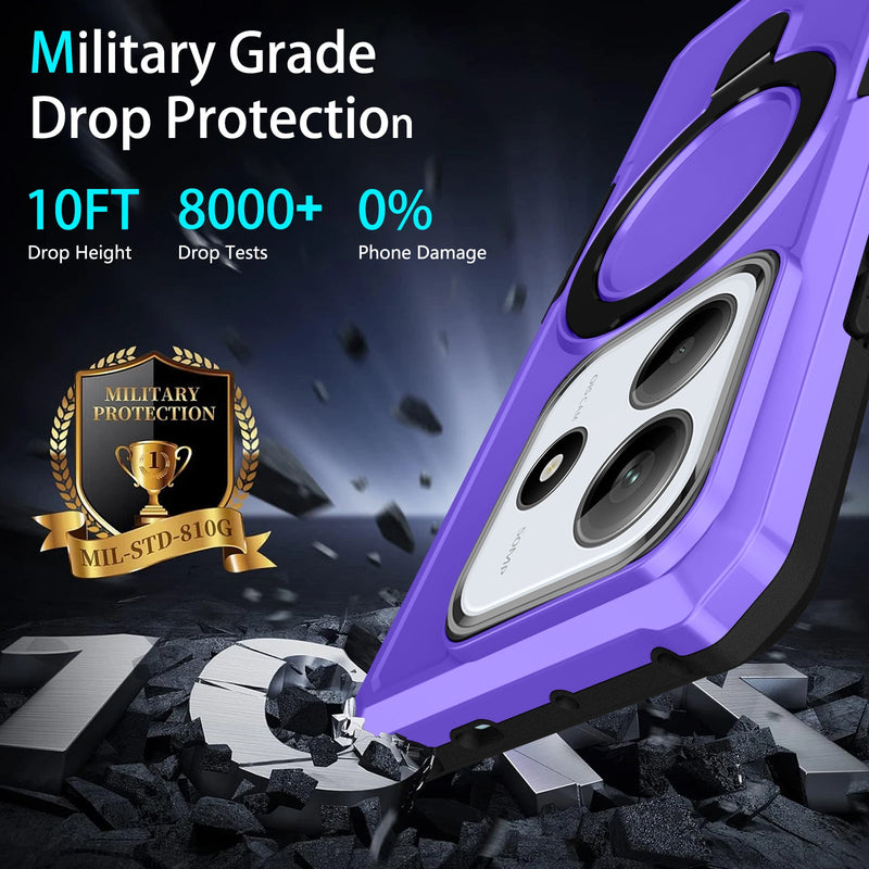 Xiaomi Redmi Note 14 5G Case Ring Kickstand [Purple]