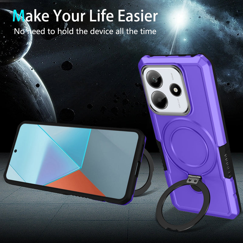 Xiaomi Redmi Note 14 5G Case Ring Kickstand [Purple]