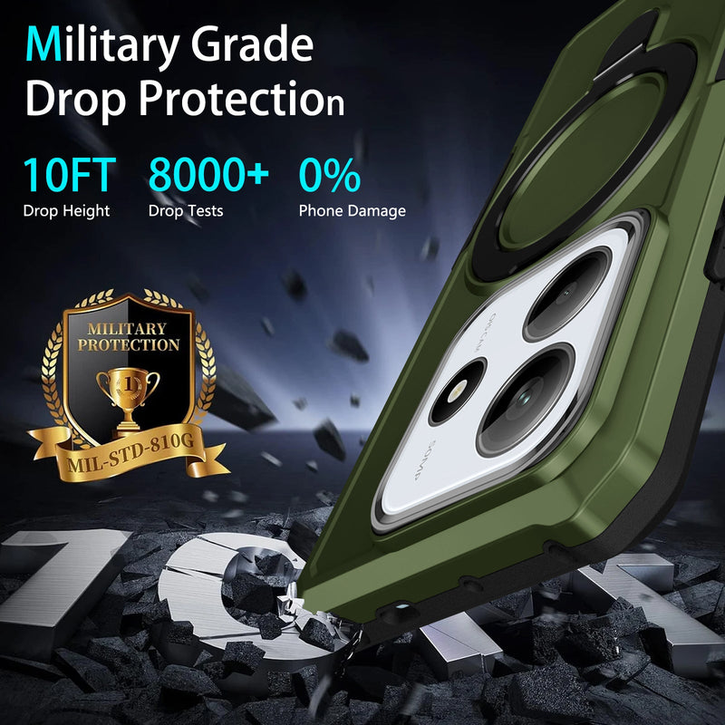 Xiaomi Redmi Note 14 5G Case Ring Kickstand [Green]