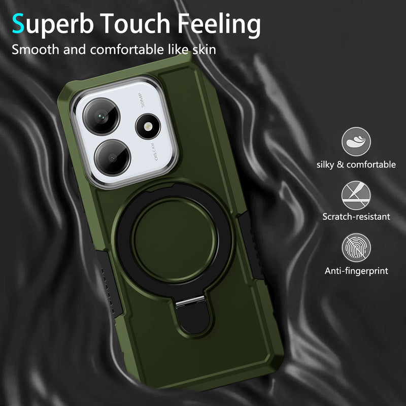 Xiaomi Redmi Note 14 5G Case Ring Kickstand [Green]