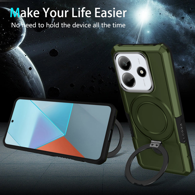 Xiaomi Redmi Note 14 5G Case Ring Kickstand [Green]