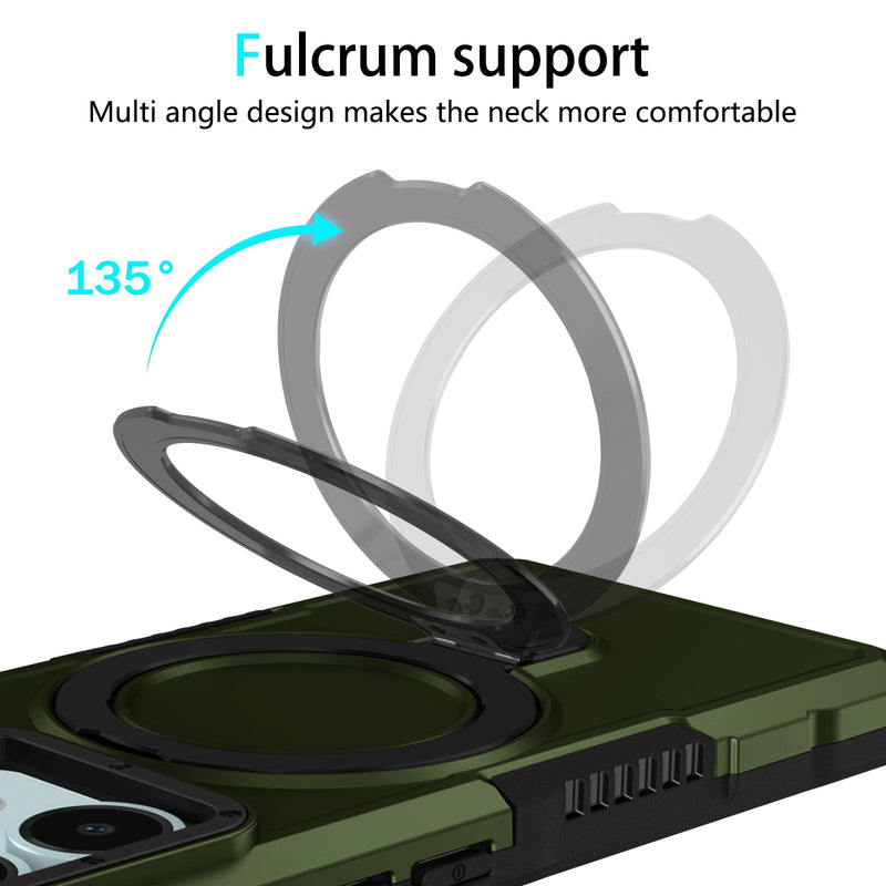 Xiaomi Redmi Note 14 5G Case Ring Kickstand [Green]