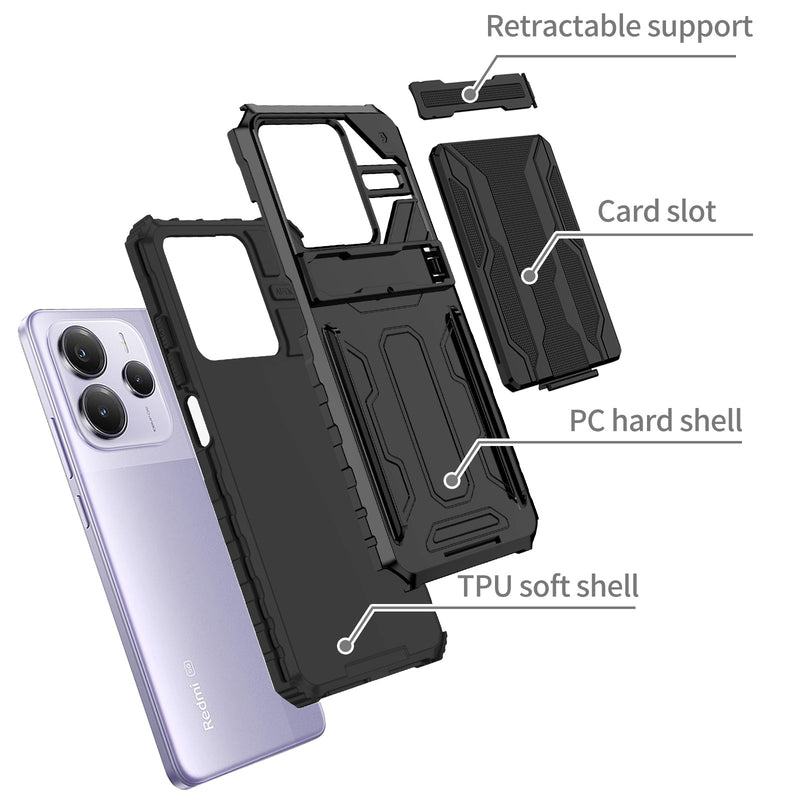 Xiaomi Redmi Note 14 5G Kickstand Card Case [Black]