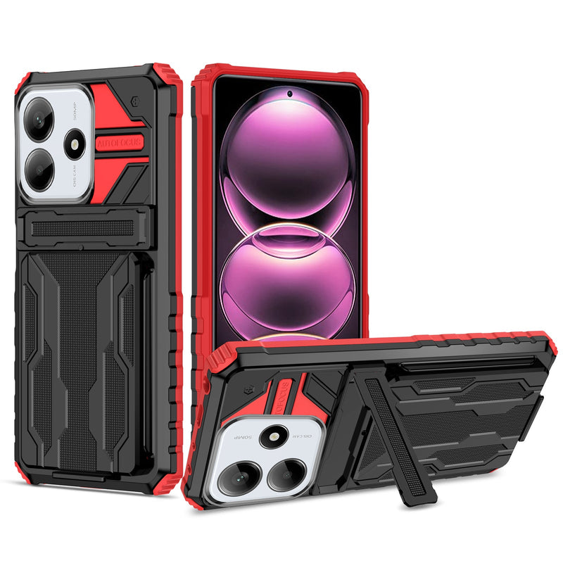 Xiaomi Redmi Note 14 5G Kickstand Card Case [Red]