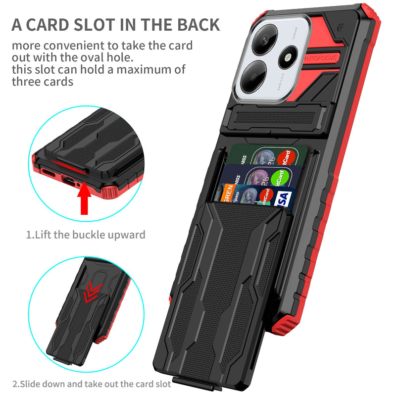 Xiaomi Redmi Note 14 5G Kickstand Card Case [Red]