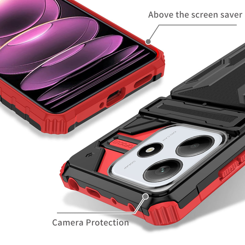 Xiaomi Redmi Note 14 5G Kickstand Card Case [Red]