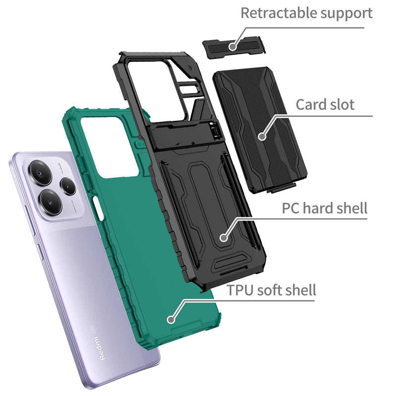 Xiaomi Redmi Note 14 5G Kickstand Card Case [Teal]