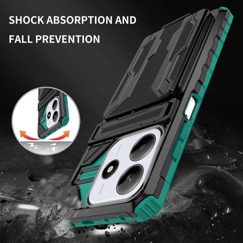 Xiaomi Redmi Note 14 5G Kickstand Card Case [Teal]