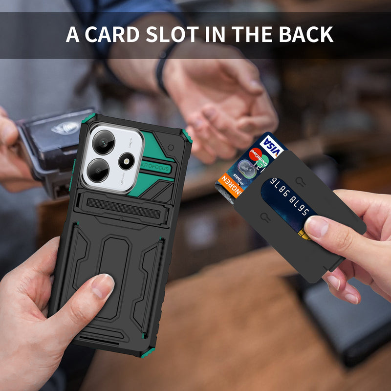 Xiaomi Redmi Note 14 5G Kickstand Card Case [Teal]